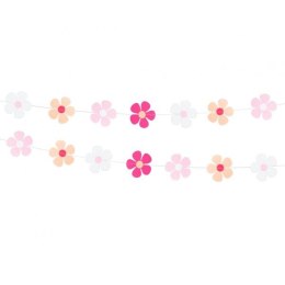 Godan Girlanda papierowa Różowe Kwiatki, rozm. 7 x 200 cm Godan (WM-GPRK)