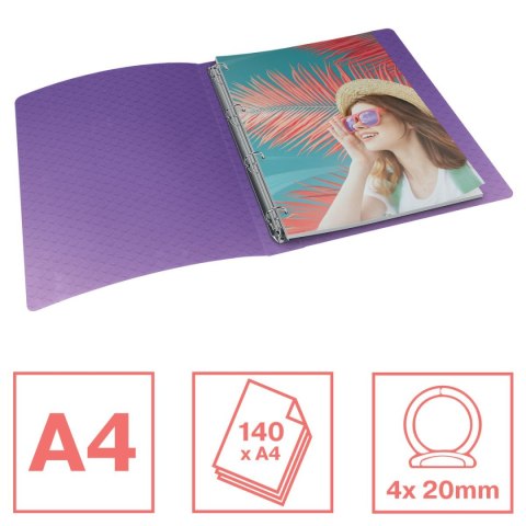 Esselte Segregator ringowy Esselte Colour Breeze A4 25mm lawendowy (628438) Esselte Segregator ringowy Esselte Colour Breeze A4 25mm lawendowy (628438)