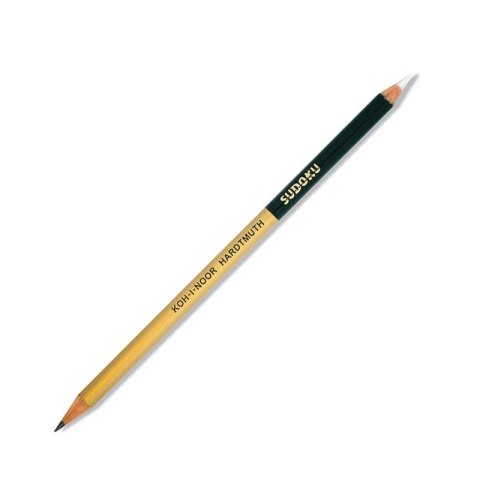 Koh-I-Noor Ołówek Koh-I-Noor Sudoku dwustronny grafitowo-gumowy złoty lub srebrny (1350)
