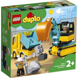 Lego Klocki konstrukcyjne Lego Duplo ciężarówka i koparka gąsienicowa (10931)