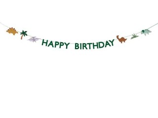 Partydeco Baner Partydeco Happy Birthday Dino, 3 m (GRL106)