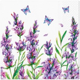 Paw Serwetki Lavender Butterfly mix nadruk bibuła [mm:] 330x330 Paw (TL125200)