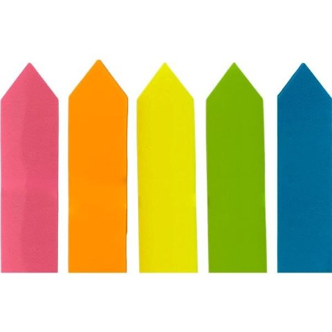 Titanum Zakładka indeksująca papierowa 12x44mm 5 kolorów fluo STRZAŁKI Titanum Zakładka indeksująca papierowa 12x44mm 5 kolorów fluo STRZAŁKI