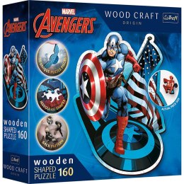 Trefl Puzzle Trefl Avengers Drewniane Nieustraszony Kapitan Ameryka 160 el. (20194)