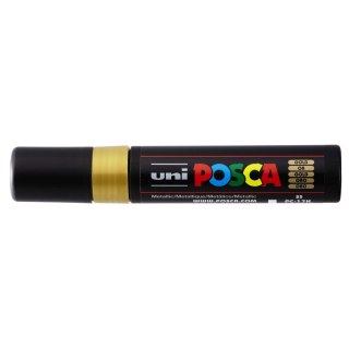 Uni Marker suchościeralny Uni POSCA srebrny, mix 15mm ścięta końcówka (PC-17k)