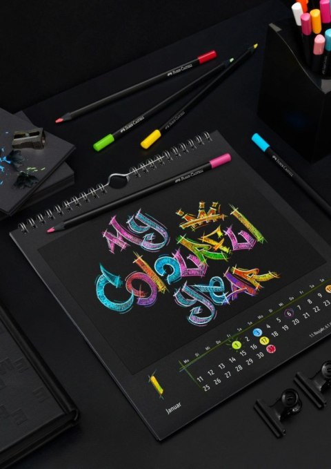 Faber Castell Kredki ołówkowe Faber Castell Black Edition pastelowe i neonowe 12 kol. (116410 FC) Faber Castell Kredki ołówkowe Faber Castell Black Edition pastelowe i neonowe 12 kol. (116410 FC)