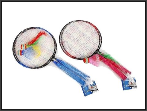 Hipo Zestaw do badmintona rakietki 44x22cm z lotką oraz z piłeczką z piórkami Hipo (720097)