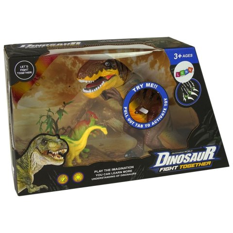 Lean Figurka Lean Zestaw Dinozaurów Tyranozaur Rex Akcesoria Dźwięk Światła (9719)