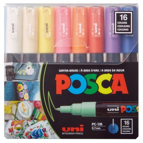 Posca Marker specjalistyczny Posca PC-1M 16 sztuk 5906340928415, mix 3-19mm okrągła końcówka (194521)