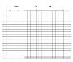 Stolgraf Druk offsetowy Stolgraf Dziennik 3-kolumnowy K 290 2/3 A3 100k. (K48)