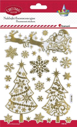 Titanum Naklejki świąteczne Craft-Fun Series Boże Narodzenie - świecące w ciemności Sanie Mikołaja, choinki Titanum (FAK-06)