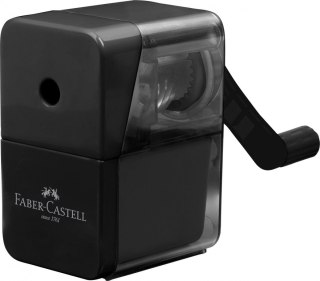 Faber Castell Temperówka Faber Castell na korbkę czarny plastik (180984 FC)