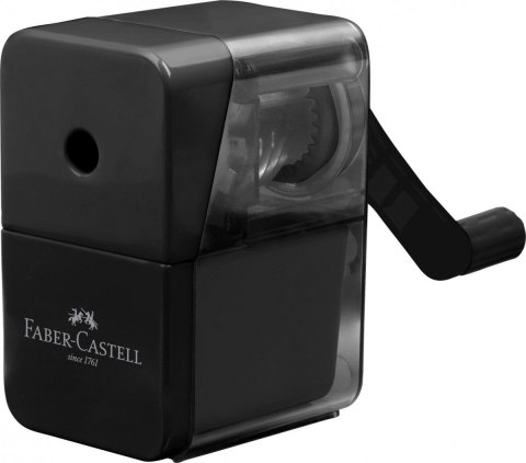 Faber Castell Temperówka na korbkę czarny plastik Faber Castell (180984 FC)