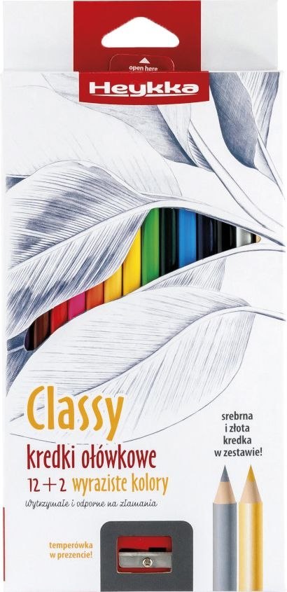 Heykka Kredki ołówkowe Heykka HEYKKA Classy trókątne z temperówką 12 kol. (609007) Heykka Kredki ołówkowe Heykka HEYKKA Classy trókątne z temperówką 12 kol. (609007)