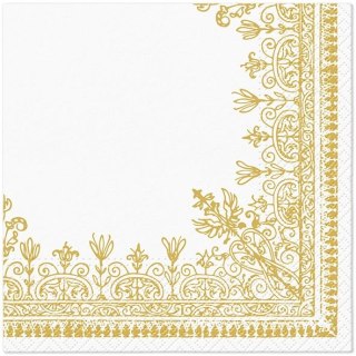 Paw Serwetki Paw Ornamental Frame gold mix nadruk bibuła [mm:] 330x330 (TL126209)