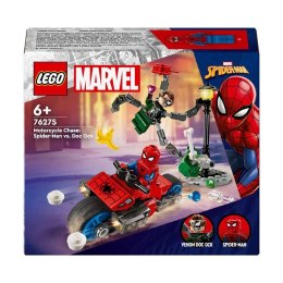 Lego Klocki konstrukcyjne Lego Super Heroes Pościg na motocyklu: Spider-Man vs. Doc Ock (76275)