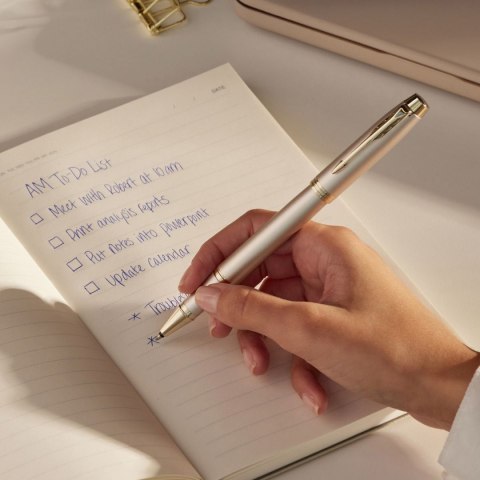 Parker Ekskluzywne pióro kulkowe im f MONOCHROME CHAMPAGNE wkład niebieski Parker (2172955)