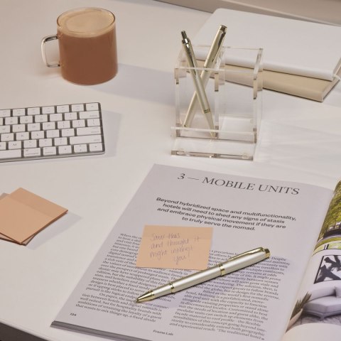 Parker Ekskluzywne pióro kulkowe im f MONOCHROME CHAMPAGNE wkład niebieski Parker (2172955)