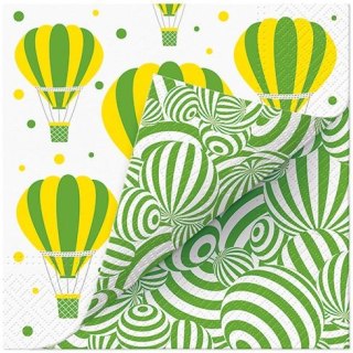 Paw Serwetki Paw Lunch Double Design Striped balloons mix nadruk bibuła [mm:] 330x330 (SDLD000700)