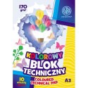 Astrapap Blok techniczny Astrapap kolorowy A3 kolorowa 170g 10k (106021010)