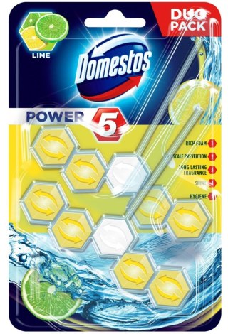 Domestos Kostka do wc Domestos Power 5 Lime 2x55g