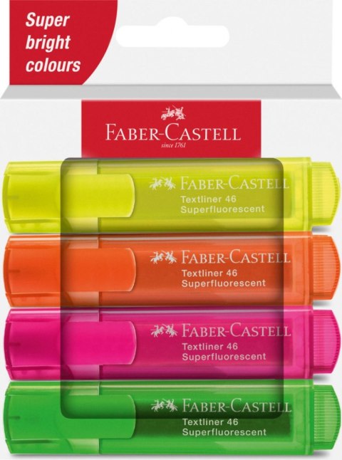 Faber Castell Zakreślacz Faber Castell 4 kol. neon, mix 1,0-5,0mm (254644 FC)