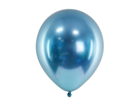 Partydeco Balon gumowy Partydeco Metalizowane Glossy niebieski 300mm (CHB1-001-50)