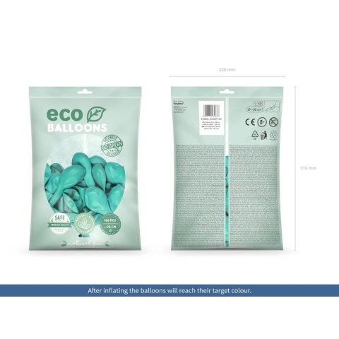 Partydeco Balon gumowy Partydeco Pastel Eco Balloons ciemnomiętowy 260mm (ECO26P-103C)