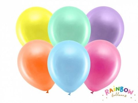 Partydeco Balon gumowy Partydeco Rainbow metalizowane, mix (RB30M-000)