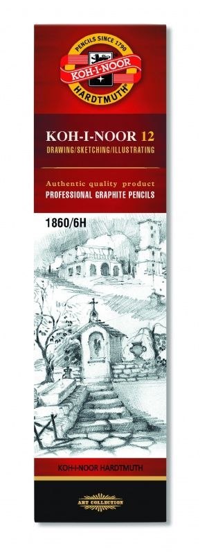 Koh-I-Noor Ołówek techniczny Koh-I-Noor 6H 12 sztuk (1860)