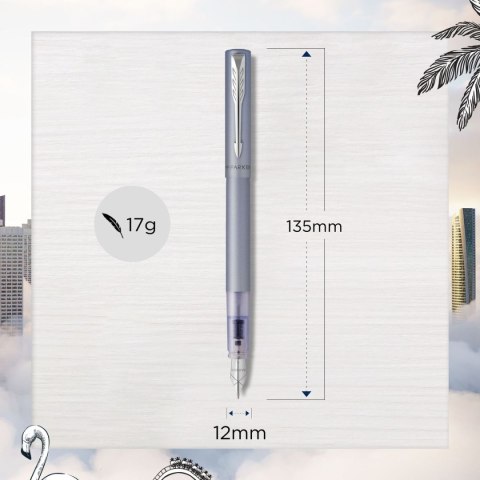 Parker Ekskluzywne pióro tłoczkowe Parker VECTOR XL M silver (2159745)