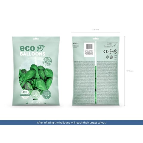 Partydeco Balon gumowy Partydeco Metalizowane Eco Balloons zielony 260mm (ECO26M-101)