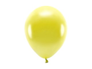 Partydeco Balon gumowy Partydeco Metalizowane Eco Balloons żółty 260mm (ECO26M-084)