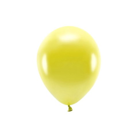 Partydeco Balon gumowy Partydeco Metalizowane Eco Balloons żółty 260mm (ECO26M-084)