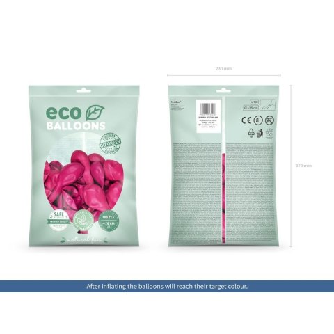 Partydeco Balon gumowy Partydeco Pastel Eco Balloons fuksja 260mm (ECO26P-080)