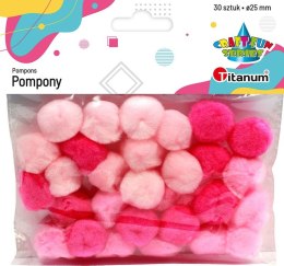 Titanum Pompony Titanum Craft-Fun Series różowe 30 szt (21006)