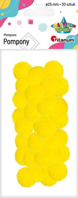 Titanum Pompony Titanum Craft-Fun Series żółte 30 szt (352953)