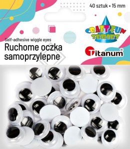 Titanum Oczka Titanum Craft-Fun Series samoprzylepne 15mm 40 szt