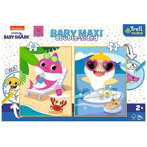 Trefl Puzzle Trefl Baby Shark Baby MAXI 2x10 Wesoły dzień rekina 2x20 el. (43005)