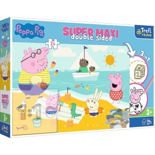 Trefl Puzzle Trefl Peppa Pig Super maxi Radosny dzień Peppy 24 el. (41010)