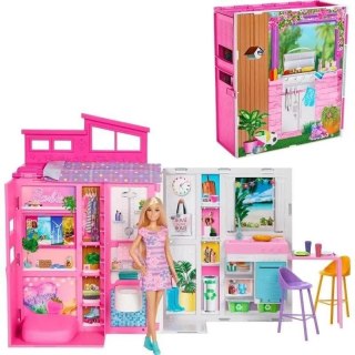 Barbie Domek dla lalek Barbie Fashionistas rzytulny domek + Lalka (HRJ77)