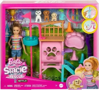 Barbie Lalka Barbie Stacie plac zabaw piesków (HRM10)