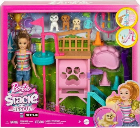 Barbie Lalka Barbie Stacie plac zabaw piesków (HRM10)