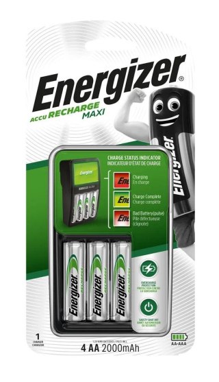 Energizer Ładowarka akumulatorowa Energizer Ni-MH Maxi + 4 x R6/AA 2000 mAh (EN-321401)