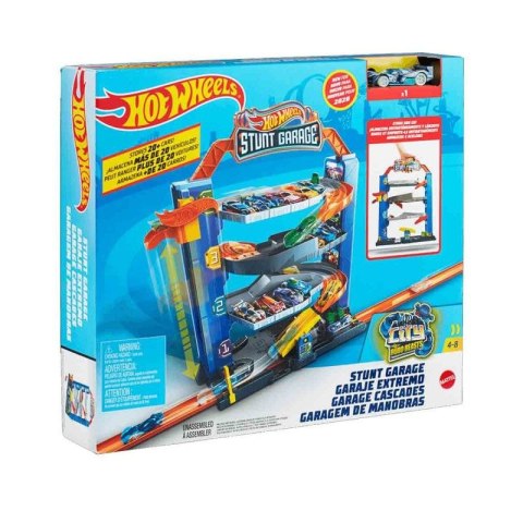 Hot Wheels Garaż Hot Wheels Przenośny garaż z windą STUNT GARAGE (GNL70)