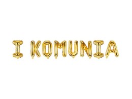Partydeco Balon foliowy Partydeco I Komunia, 260x40 cm, złoty 16cal (FB218-019)