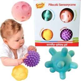 Smily Play Piłeczka sensoryczna 4 szt. Smily Play (SP83687)