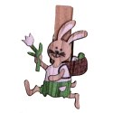 Titanum Ozdoba drewniana Titanum Craft-Fun Series klamerki króliki z koszykiem (2324040)
