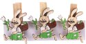Titanum Ozdoba drewniana Titanum Craft-Fun Series klamerki króliki z koszykiem (2324040)