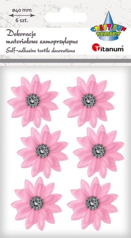 Titanum Ozdoba materiałowa Titanum Craft-Fun Series Kwiaty z kryształkiem samoprzylepne (BR230060)